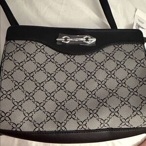 Nine West Black and Grey Granite Logo  Bag. Plastic still on pieces.